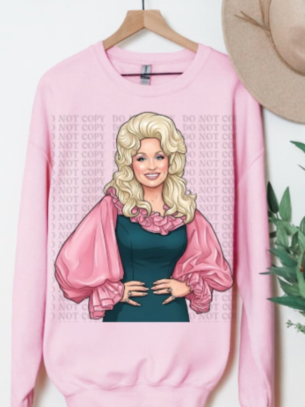 Dolly Light Pink Sweatshirt Small-3X